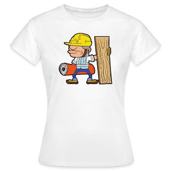 Parquet layers - Women's T-Shirt - white - Front - AI Model Female 172 dark (172cm)