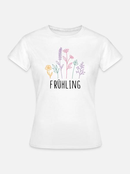 Frühling Blumen - Frauen T-Shirt - Weiß