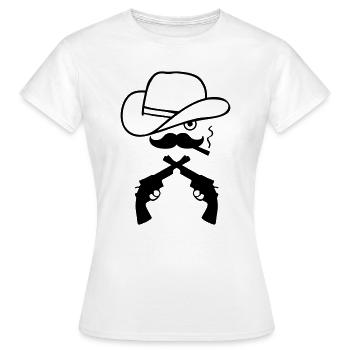 cowboy - Women's T-Shirt - white - Front - AI Model Female 172 dark (172cm)
