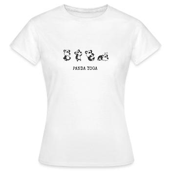 Panda Yoga | lustiges Geschenk - Frauen T-Shirt - Weiß - Vorne - AI Model Female 172 dark (172cm)