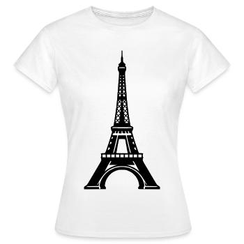 Eiffelturm - Frauen T-Shirt - Weiß - Vorne - AI Model Female 172 dark (172cm)