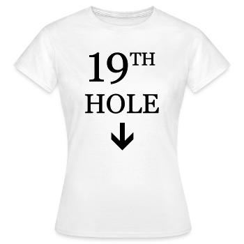 Golf - 19th hole - 19. Loch - Frauen T-Shirt - Weiß - Vorne - AI Model Female 172 dark (172cm)