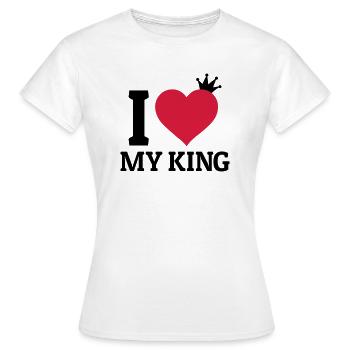 I love my King - T-shirt Femme - blanc - Devant - AI Model Female 172 dark (172cm)