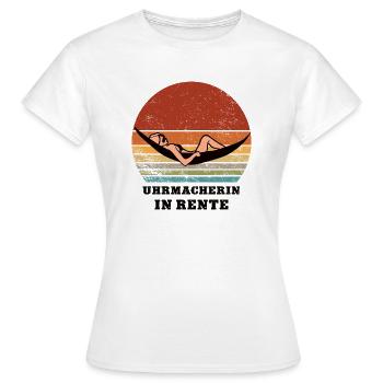 Rente Uhrmacherin Rentnerin Ruhestand Juwelierin - Frauen T-Shirt - Weiß - Vorne - AI Model Female 172 dark (172cm)