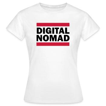 Digital Nomad - Women's T-Shirt - white - Front - AI Model Female 172 dark (172cm)
