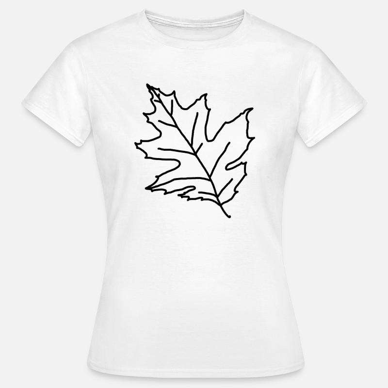 Érable Feuille d'érable Feuille d'érable Arbre Forêt Forêt - T-shirt Femme - blanc