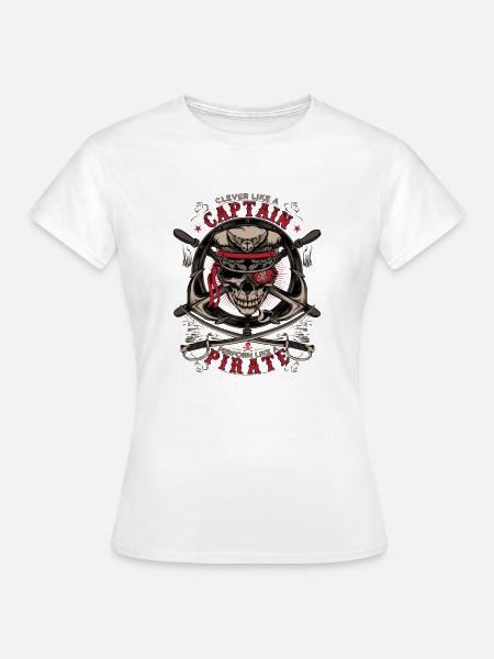 Kapitän Pirat - Frauen T-Shirt - Weiß