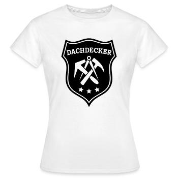 Dachdecker Wappen Zeichen Zunft dachdecker - Frauen T-Shirt - Weiß - Vorne - AI Model Female 172 dark (172cm)