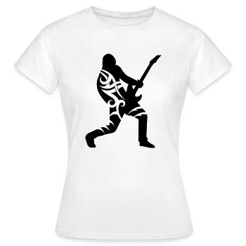 Guitar player tribal - T-shirt Femme - blanc - Devant - AI Model Female 172 dark (172cm)