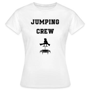 jumping trampoline girl jumping jump gift - Women's T-Shirt - white - Front - AI Model Female 172 dark (172cm)