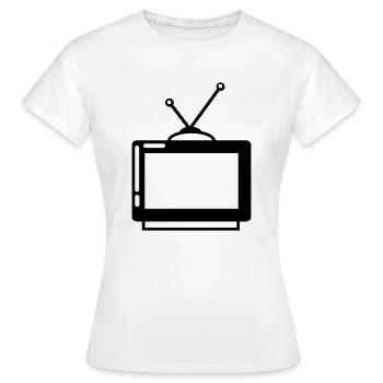 TV - Frauen T-Shirt - Weiß - Vorne - AI Model Female 172 dark (172cm)