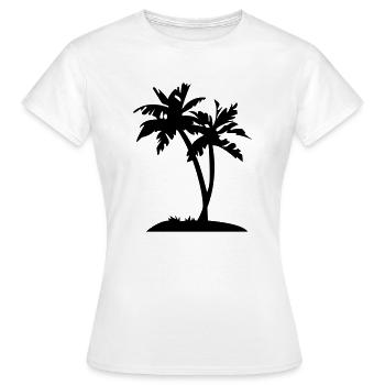 palmier - T-shirt Femme - blanc - Devant - AI Model Female 172 dark (172cm)