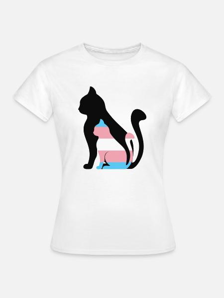 Trans Cat Baby - Vrouwen T-shirt - wit