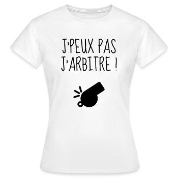 Arbitre / Arbitrage / Sport / Sifflet - T-shirt Femme - blanc - Devant - AI Model Female 172 dark (172cm)