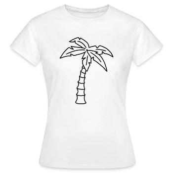 Croquis de palmier - T-shirt Femme - blanc - Devant - AI Model Female 172 dark (172cm)