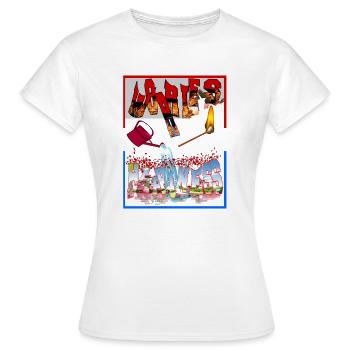 Happiness - T-shirt Femme - blanc - Devant - AI Model Female 172 dark (172cm)