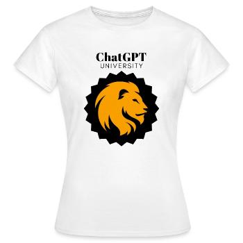 University ChatGPT - Frauen T-Shirt - Weiß - Vorne - AI Model Female 172 dark (172cm)