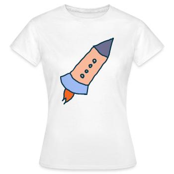 Departure into new worlds - Women's T-Shirt - white - Front - AI Model Female 172 dark (172cm)