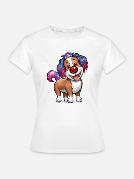 Dog Red Nose - Frauen T-Shirt - Weiß