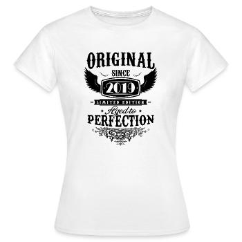 Perfection 2019 -5th Anniversary,Original - Women's T-Shirt - white - Front - AI Model Female 172 dark (172cm)