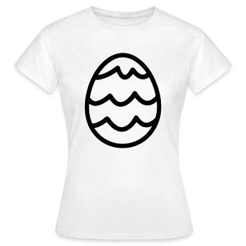 oeuf de paques - T-shirt Femme - blanc - Devant - AI Model Female 172 dark (172cm)