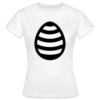 Ei - Frauen T-Shirt - Weiß - Vorne - AI Model Female 172 dark (172cm)