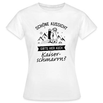 Schöne Aussicht - Faultier Wandern Kaiserschmarrn - Frauen T-Shirt - Weiß - Vorne - AI Model Female 172 dark (172cm)