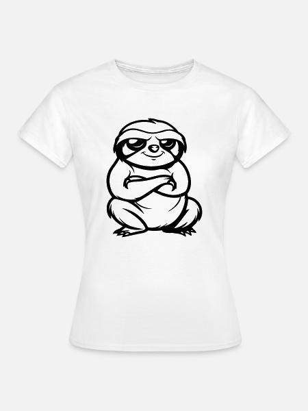 faultier comic - Frauen T-Shirt - Weiß