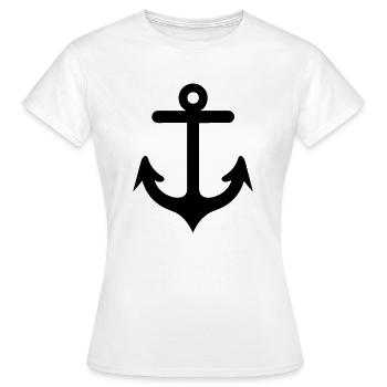 Ancre - T-shirt Femme - blanc - Devant - AI Model Female 172 dark (172cm)