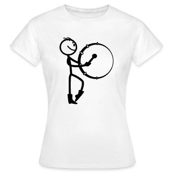 Fanfare Drum transparent - Frauen T-Shirt - Weiß - Vorne - AI Model Female 172 dark (172cm)
