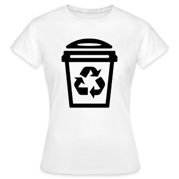 poubelle - T-shirt Femme - blanc - Devant - AI Model Female 172 dark (172cm)