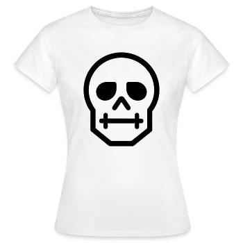 Tête de mort - T-shirt Femme - blanc - Devant - AI Model Female 172 dark (172cm)
