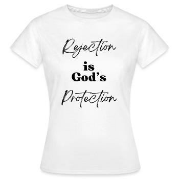 Le rejet est la protection de Dieu - T-shirt Femme - blanc - Devant - AI Model Female 172 dark (172cm)