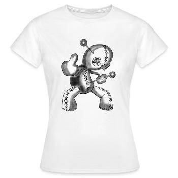 Drôle de poupée vaudou grossin - T-shirt Femme - blanc - Devant - AI Model Female 172 dark (172cm)