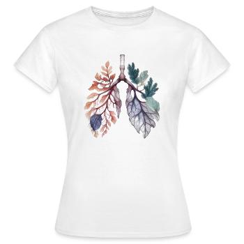 Saubere Lunge und reine Luft - Frauen T-Shirt - Weiß - Vorne - AI Model Female 172 dark (172cm)