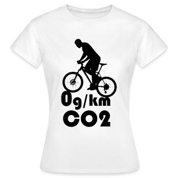 Changement climatique CO2 Cycle neutre en CO2 - T-shirt Femme - blanc - Devant - AI Model Female 172 dark (172cm)
