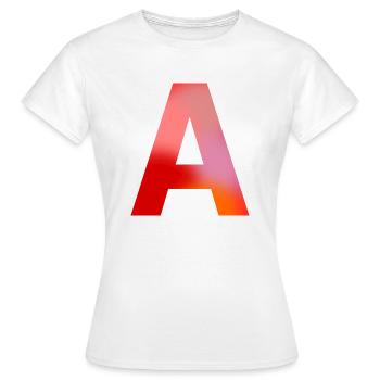 Letter A - Women's T-Shirt - white - Front - AI Model Female 172 dark (172cm)