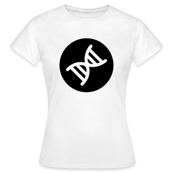 DNA Doppelhelix - Frauen T-Shirt - Weiß - Vorne - AI Model Female 172 dark (172cm)