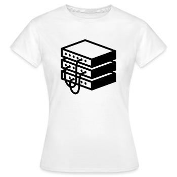 Altmodischer Server - Frauen T-Shirt - Weiß - Vorne - AI Model Female 172 dark (172cm)