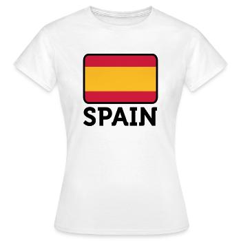 National Flag of Spain - Women's T-Shirt - white - Front - AI Model Female 172 dark (172cm)