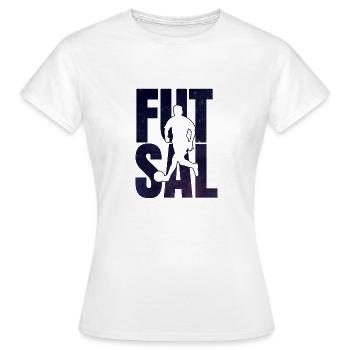 Futsal Logo Geschenk - Frauen T-Shirt - Weiß - Vorne - AI Model Female 172 dark (172cm)