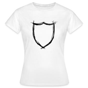 Schild, Symbol Hand gezeichnet - Frauen T-Shirt - Weiß - Vorne - AI Model Female 172 dark (172cm)