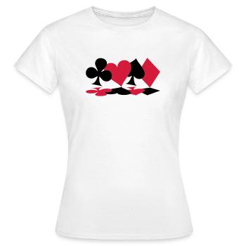 Karten - Frauen T-Shirt - Weiß - Vorne - AI Model Female 172 dark (172cm)
