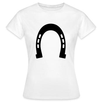 Sabot de cheval - T-shirt Femme - blanc - Devant - AI Model Female 172 dark (172cm)