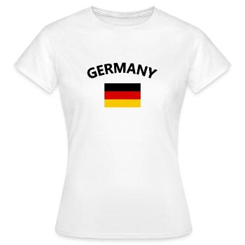 Germany Fan - Women's T-Shirt - white - Front - AI Model Female 172 dark (172cm)
