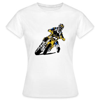 Supermoto - Frauen T-Shirt - Weiß - Vorne - AI Model Female 172 dark (172cm)