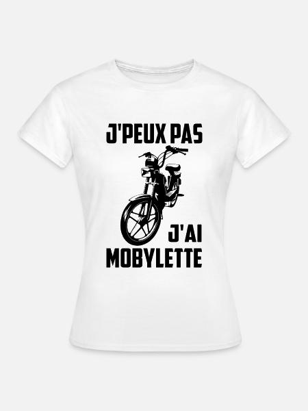 J'peux Pas J'ai Mobylette - T-shirt Femme - blanc