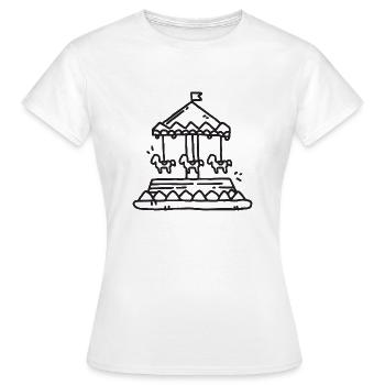 Autour et autour - T-shirt Femme - blanc - Devant - AI Model Female 172 dark (172cm)