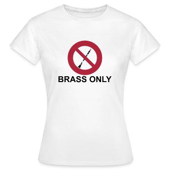 Brass Only - T-shirt Femme - blanc - Devant - AI Model Female 172 dark (172cm)