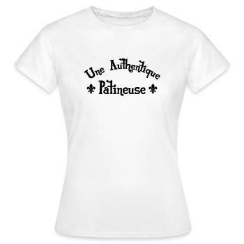 Patinage / Patineur / Patinoire / Sport / Glace - T-shirt Femme - blanc - Devant - AI Model Female 172 dark (172cm)